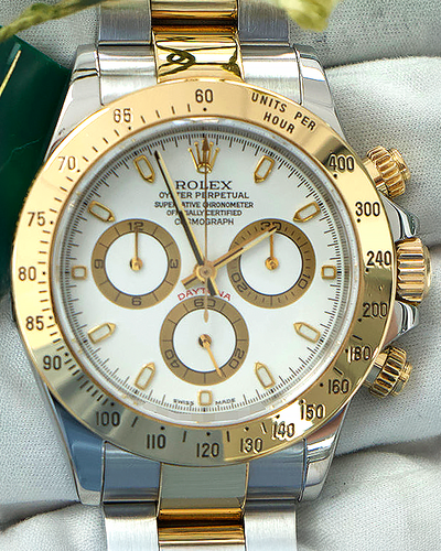 Rolex Cosmograph Daytona 40MM White Dial Two-Tone Bracelet (116523)