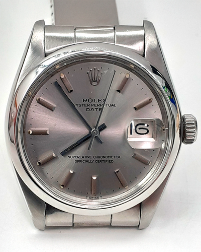 Rolex Oyster Perpetual Date 34MM Silver Dial Oyster Bracelet (1500)