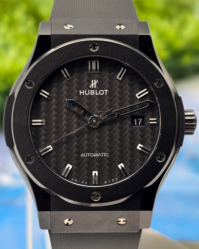 Hublot Classic Fusion Black Magic 42MM Black Dial Rubber Strap (542.CM.1770.RX)