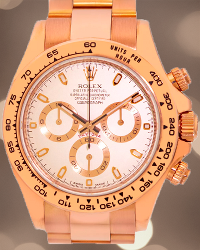 2012 Rolex Cosmograph Daytona 40MM Ivory Dial Rose Gold Oyster Bracelet (116505)