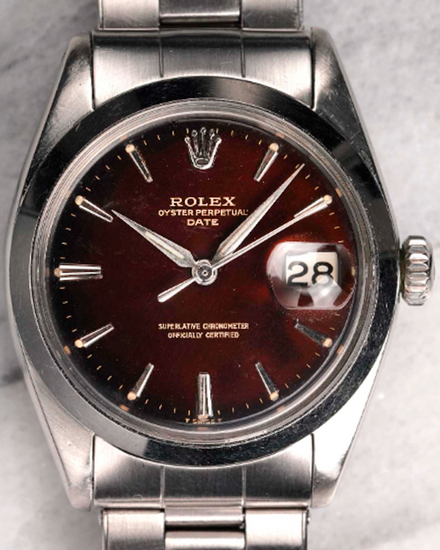 Rolex Oyster Perpetual Date 34MM Brown "Tropical" Dial Oyster Bracelet (1500)