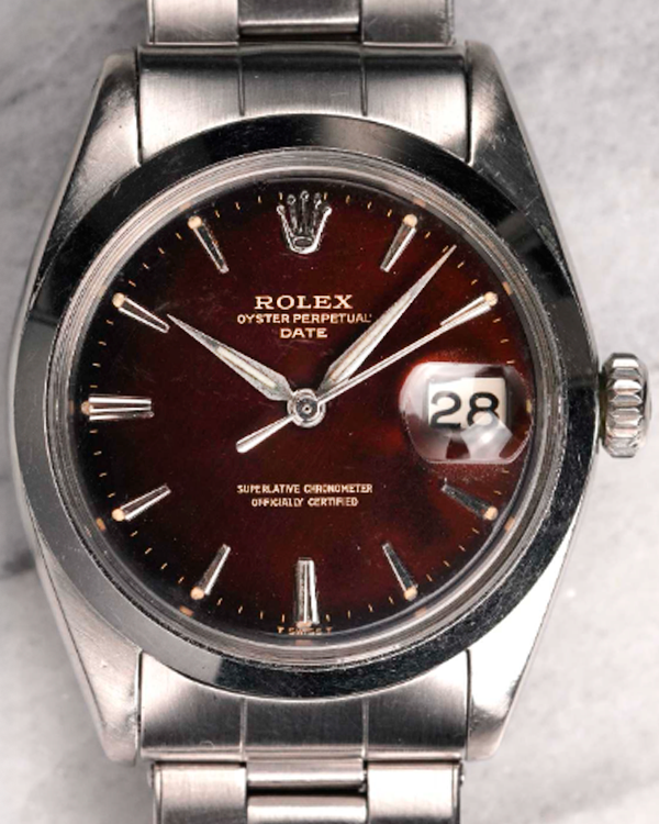 Rolex Oyster Perpetual Date 34MM Brown "Tropical" Dial Oyster Bracelet (1500)