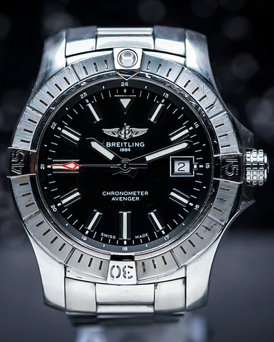 2022 Breitling Avenger 43MM Black Dial Steel Bracelet (A17318)