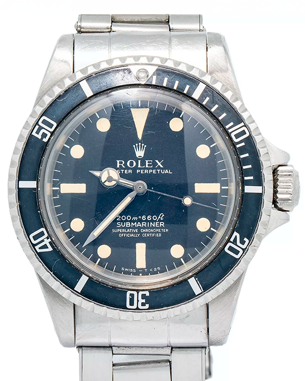 1970 (2.4 Mil) Rolex Submariner No -Date 40MM Black Dial Oyster Bracelet (5512)