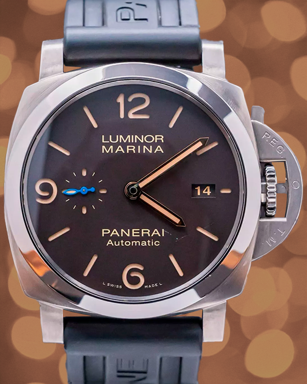 2018 Panerai Luminor Marina 1950 3 Days 44MM Brown Dial Rubber Strap (PAM01351)