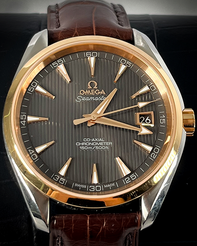 2014 Omega Seamaster Aqua Terra 41.5MM Grey Dial Aftermarket Leather Strap (231.23.42.21.06.001)