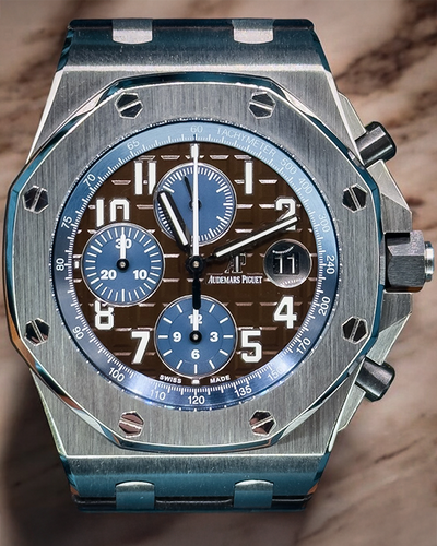 2019 Audemars Piguet Royal Oak Offshore 42MM Brown Dial Leather Strap (26470ST.OO.A099CR.01)