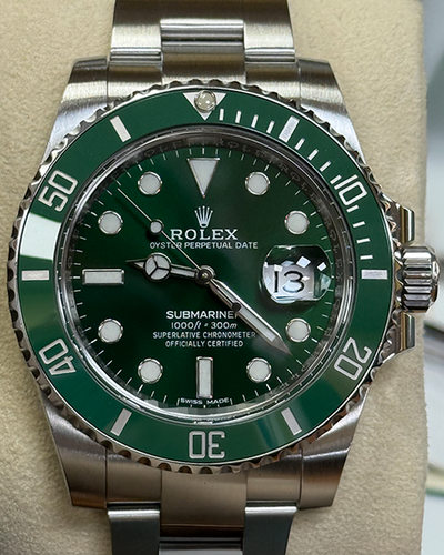 2020 Rolex Submariner Date “Hulk” 40MM Green Dial Oyster Bracelet (116610LV)