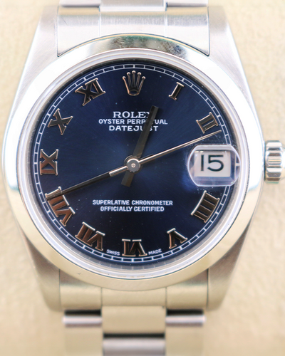 2001 (K Serial) Rolex Datejust 31MM Blue Dial Oyster Bracelet (78240)