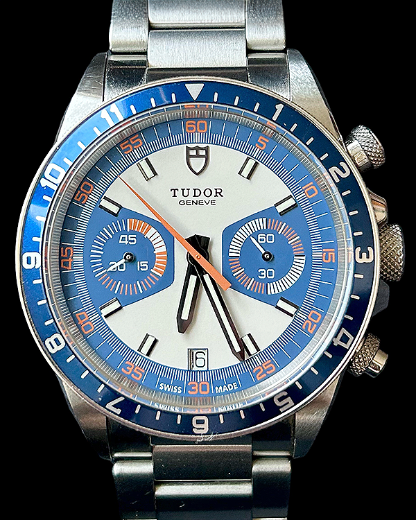 2020 Tudor Heritage Chrono Blue 42MM Silver & Blue Dial Steel Bracelet (70330B)