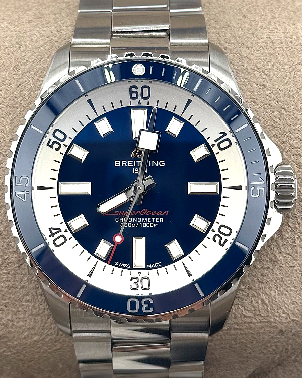 Breitling Superocean 42MM Blue Dial Steel Bracelet (A17375E71C1A1)