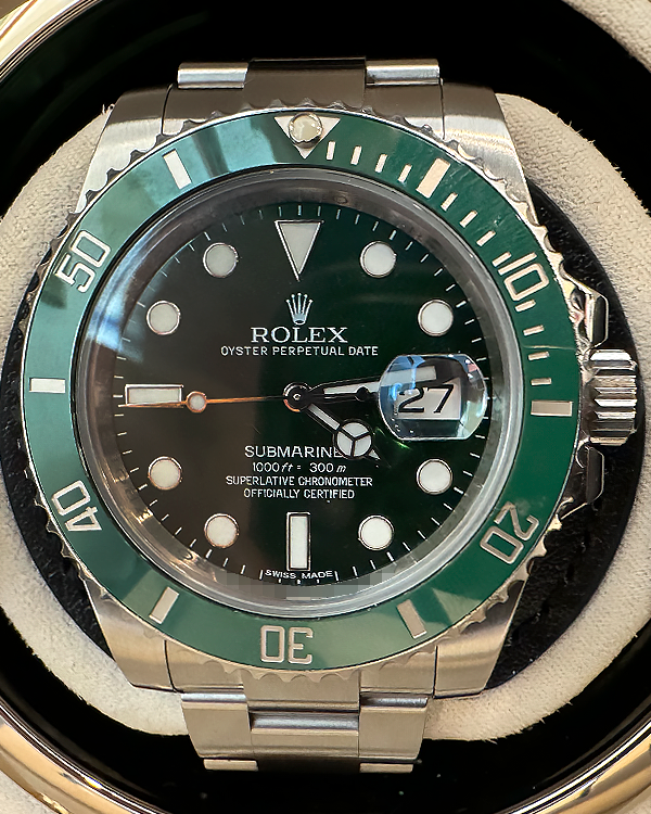 2015 Rolex Submariner Date “Hulk” 40MM Green Dial Oyster Bracelet (116610LV)