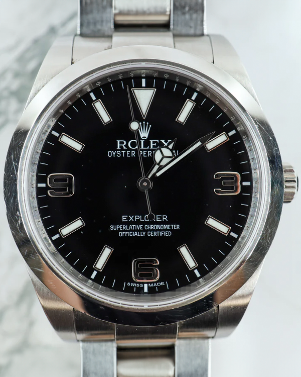 1996 (T Serial) Rolex Explorer Vintage 39MM Black Dial Oyster Bracelet (214270)