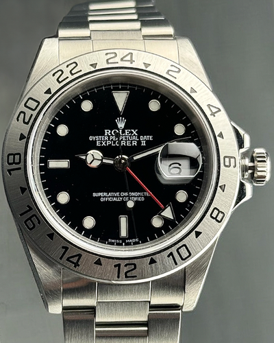 2000 Rolex Explorer II 40MM Black Dial Steel Bracelet (16570)