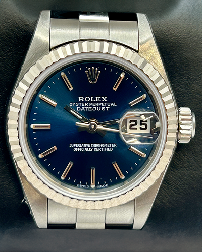 Rolex Lady-Datejust 26MM Blue Dial Oyster Bracelet (79174)