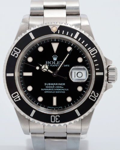 1997 (U Serial) Rolex Submariner Date 40MM Black Dial Oyster Bracelet (16610)