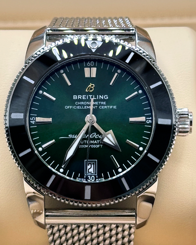 Breitling Superocean Heritage 42MM Green Dial Steel Bracelet (AB2010121L1A1)