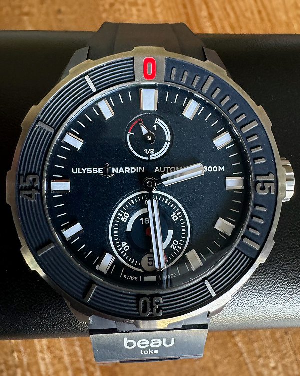 2022 Ulysse Nardin Diver Chronometer "Beau Lake" L.E. 44MM Blue Dial Rubber Strap (1183-170LE-3A-BEAU)
