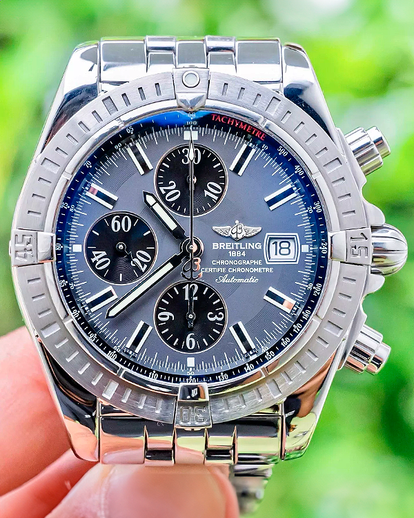 Breitling Chronomat Evolution 43MM Grey Dial Steel Bracelet (A13356)