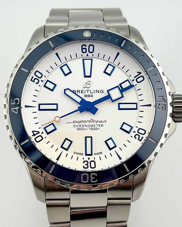 2023 Breitling Superocean 42MM White Dial Steel Bracelet (A17375E71G1A1)