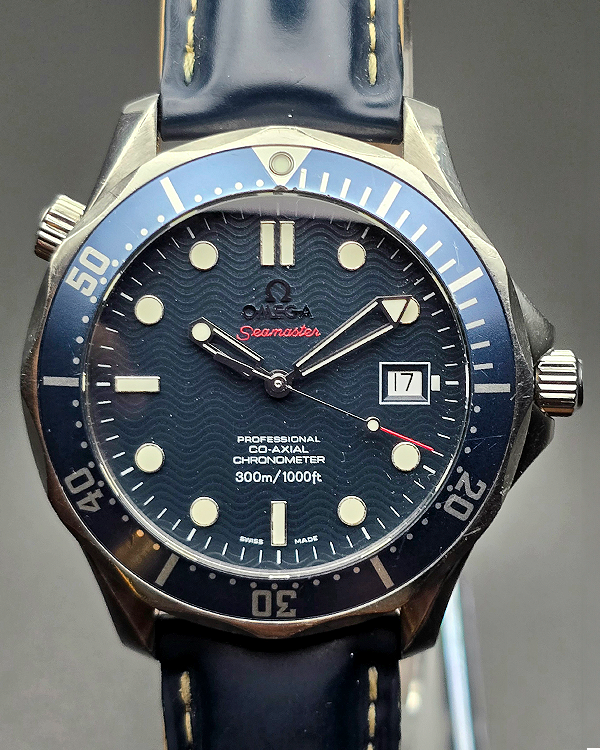 2008 Omega Seamaster 41MM Blue Dial Leather Strap (2920.80.91)