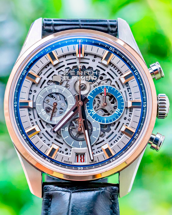 Zenith El Primero Chronomaster 42MM Skeleton Dial Leather Strap (51.2081.400/78.C810)