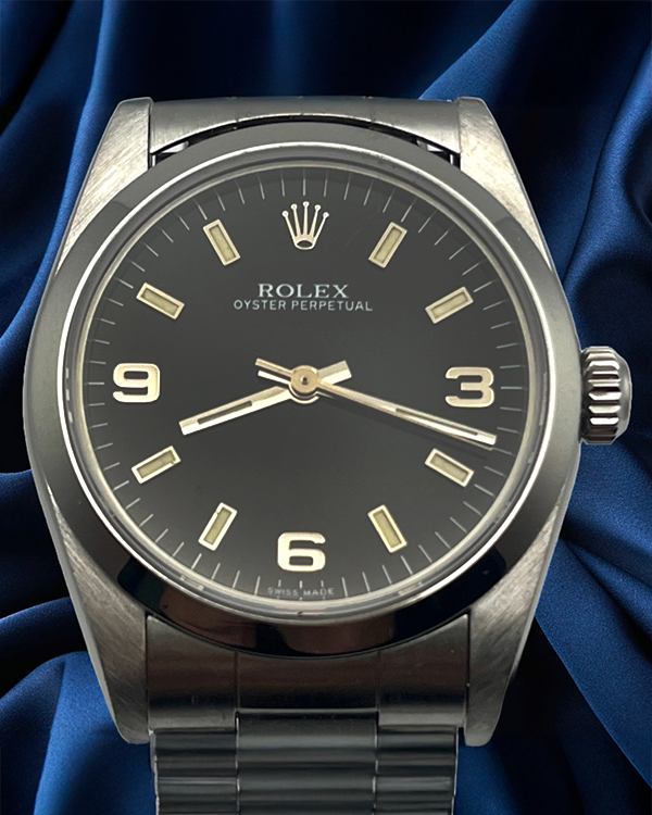 Rolex Oyster Perpetual 31MM Black Dial Oyster Bracelet (77080)