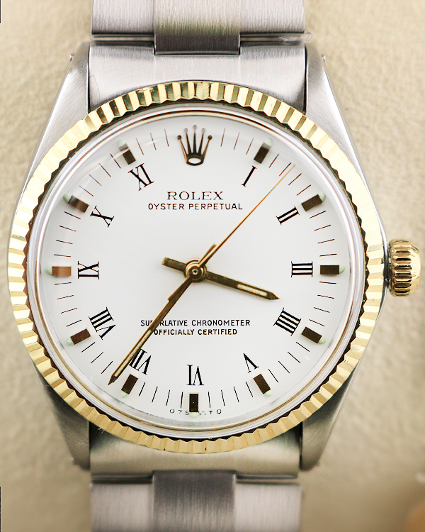 1969 (2.1 Mil Serial) Rolex Oyster Perpetual 34MM White Dial Steel Bracelet (5500)