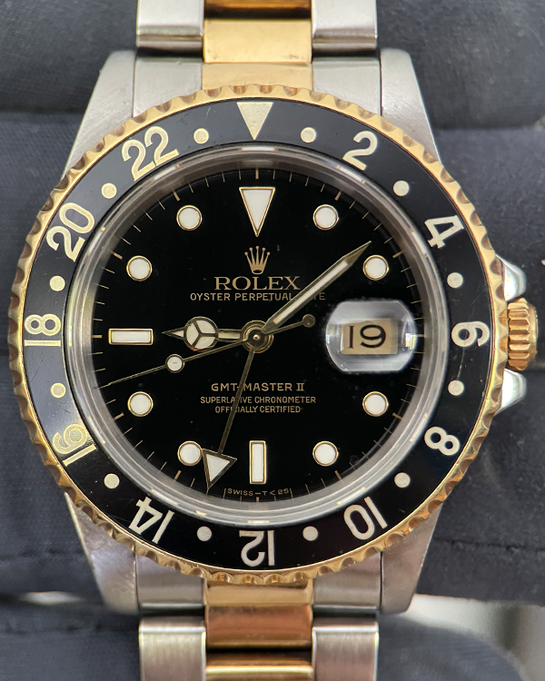 Rolex GMT-Master II 40MM Black Dial Two-Tone Oyster Bracelet (16713)