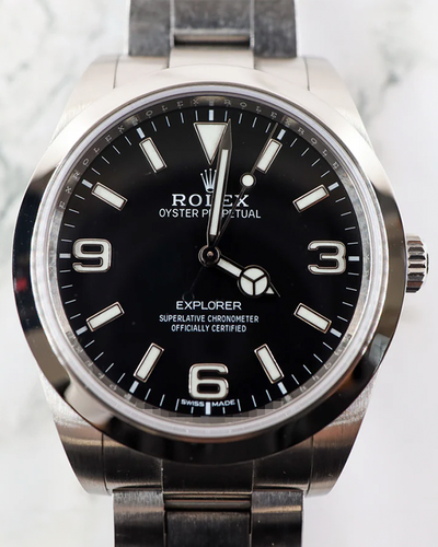 Rolex Explorer 39MM Black Dial Oyster Bracelet (214270)