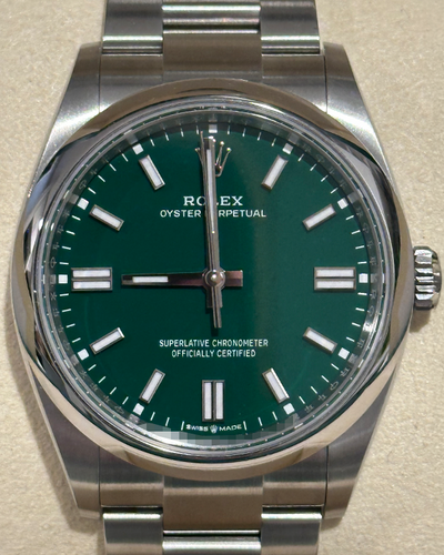 2024 Rolex Oyster Perpetual 36MM Green Dial Oyster Bracelet (126000)