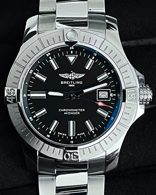 Breitling Avenger 43MM Black Dial Steel Bracelet (A17318)