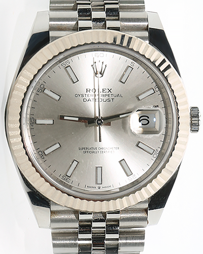 Rolex Datejust 41MM Silver Dial Jubilee Steel Bracelet (126334)