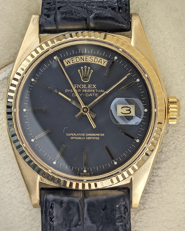 1973 (3.5 Mil Serial) Rolex Day-Date 36MM Grey Dial Aftermarket Leather Strap (1803)