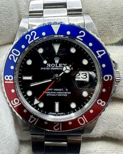 Rolex GMT-Master "Pepsi" 40MM Black Dial Oyster Bracelet (16750)