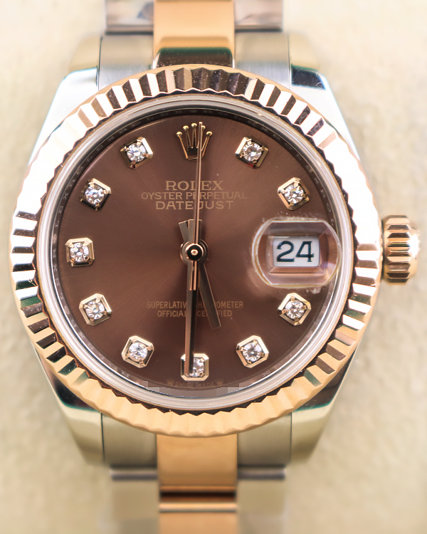 2017 Rolex Lady-Datejust 28MM Chocolate Dial Two-Tone Oyster Bracelet (279171)