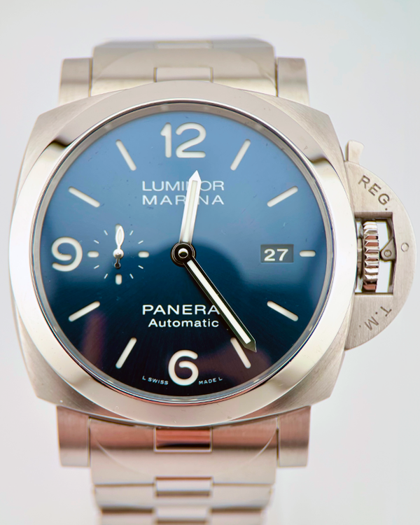 Panerai Luminor Marina 44MM Blue Dial Steel Bracelet (PAM01316)