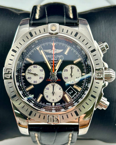 Breitling Chronomat Airborne S.E. 44MM Black Dial Leather Strap (AB0115)