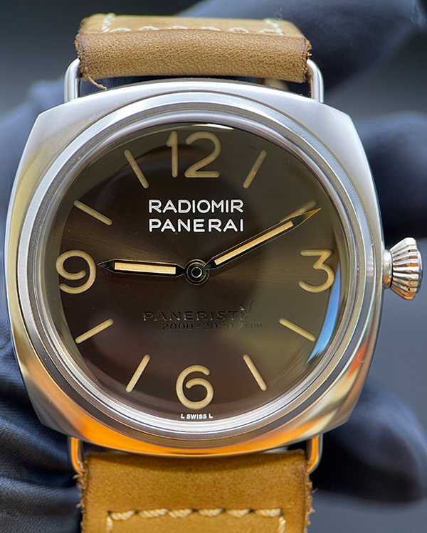 2021 Panerai Radiomir Venti 45MM Brown Dial Leather Strap (PAM02020)