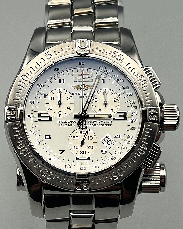 Breitling Emergency 45MM Quartz White Dial Steel Bracelet (A7332111/A557)