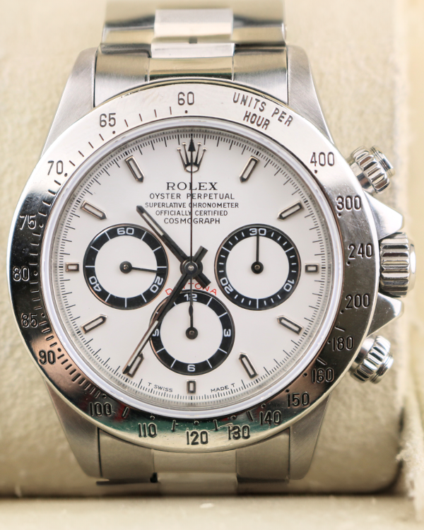 1995 (W Serial) Rolex Cosmograph Daytona "Zenith" 40MM White Dial Oyster Bracelet (16520)