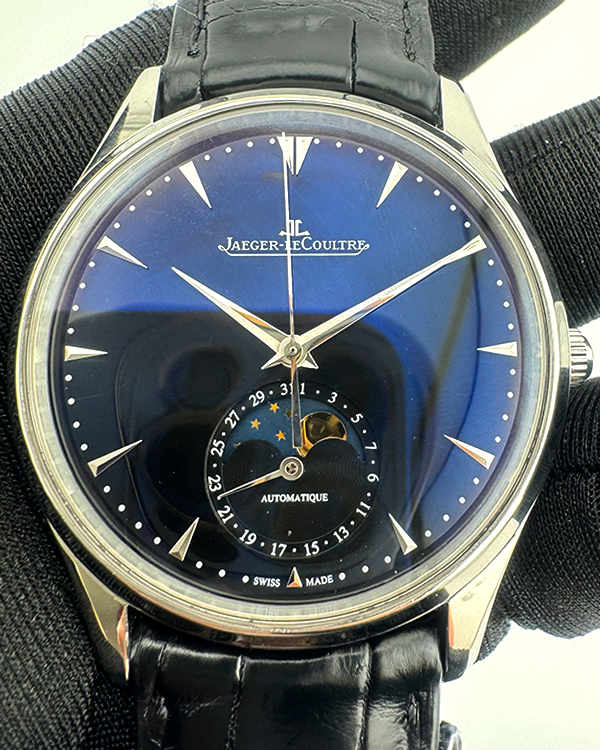 Jaeger-LeCoultre Master Ultra Thin Moon 39MM Black Dial Leather Strap (Q1368470)