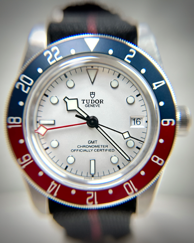 Tudor Black Bay GMT "Pepsi" 41MM White Dial Textile Strap (M79830RB)