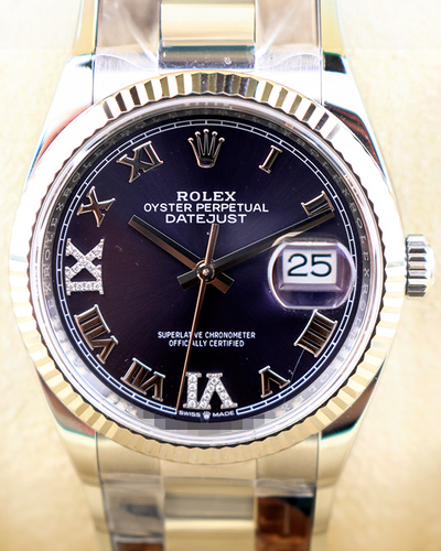 Rolex Datejust 36MM Aubergine Dial Oyster Bracelet (126234)