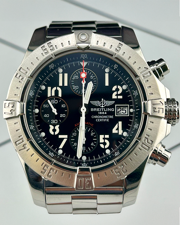 Breitling Avenger Skyland 45MM Black Dial Steel Bracelet (A13380)