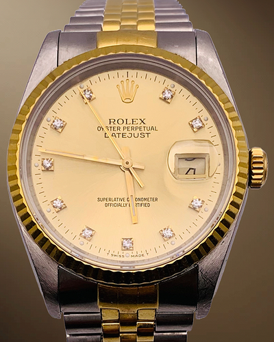 Rolex Datejust 36MM Aftermarket Champagne Dial Two-Tone Jubilee Bracelet (16233G)