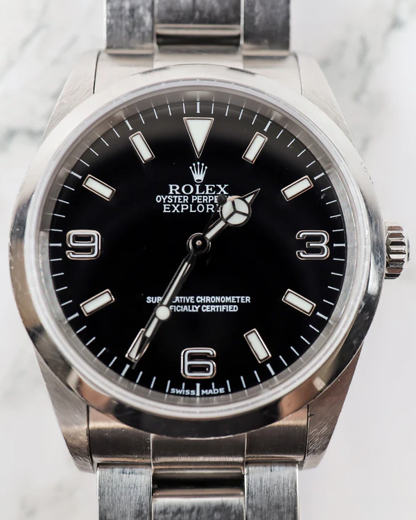 2000 (P Serial) Rolex Explorer 36MM Black Dial Oyster Bracelet (114270)