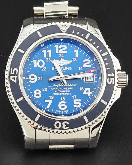 2019 Breitling Superocean II 42MM Blue Dial Steel Bracelet (A17365D1/C915/161A)