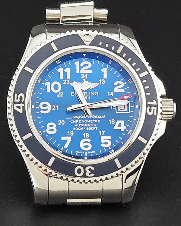 2019 Breitling Superocean II 42MM Blue Dial Steel Bracelet (A17365D1/C915/161A)