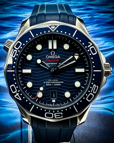 2020 Omega Seamaster Diver 300M 42MM Blue Dial Rubber Strap (210.32.42.20.03.001)